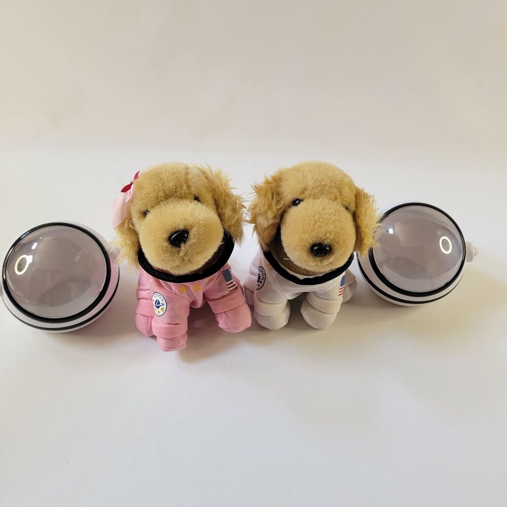 Set 2 Disney Space Buddies 6" Plush Pink Rosebud Budderball Puppy Dog Astronauts